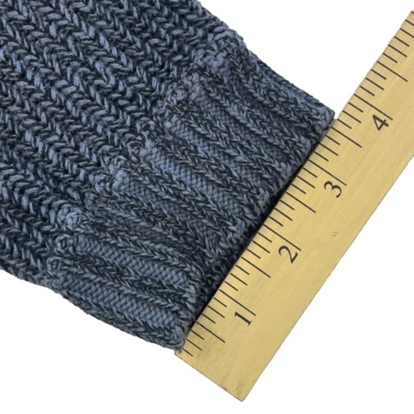 Willow Sweater Chunky Blue Mock Neck One Button Women’s Size Medium - Picture 8 of 9